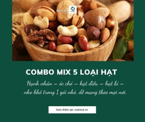 Hạt dinh dưỡng mix 5 loại tốt cho sức khỏe